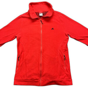 ADIDAS Men's Full Zip Jacket Size‎  XL Cozy Fleece Red Athleisure Sports